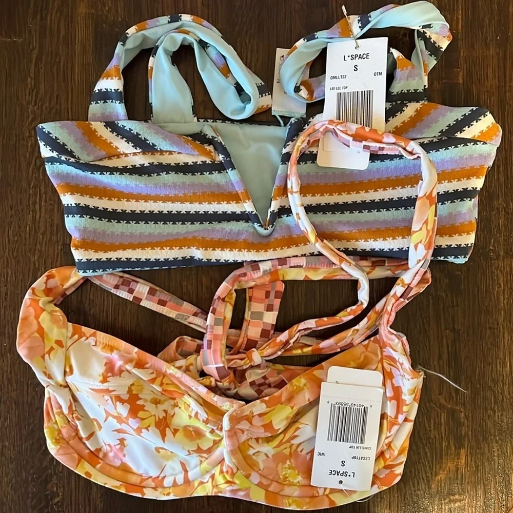 BRAND NEW with tags - L*Space Swim -‎ Camellia Bikini Top - Small